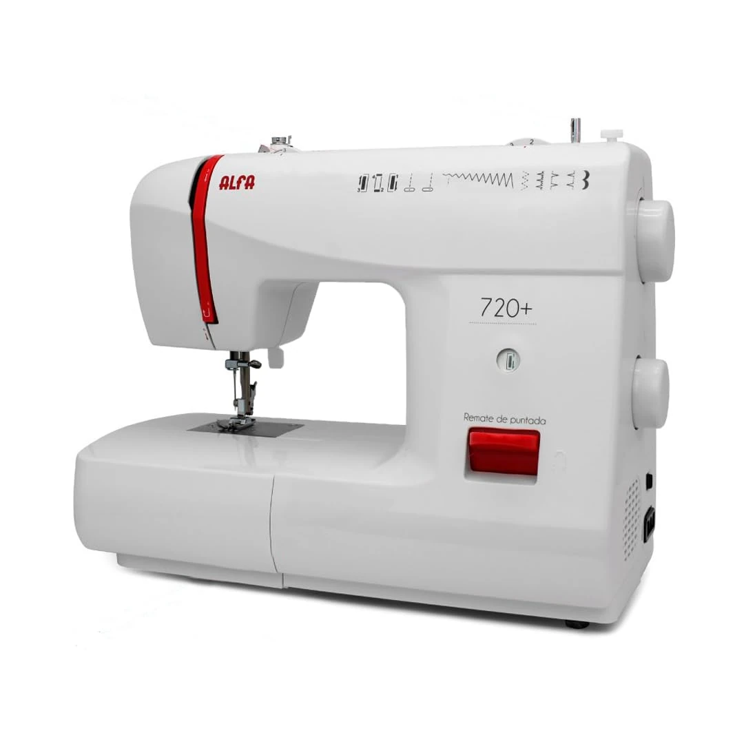 Alfa Basic 720 – Sewing Machine, 9 Stitch Designs, 70 W Motor, White