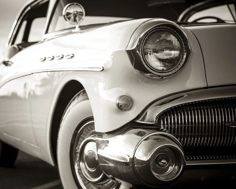 Wall Rogues WR50541 Classic Car - Paste The Wall Wallpaper Mural - 300cm x 240cm - Grey