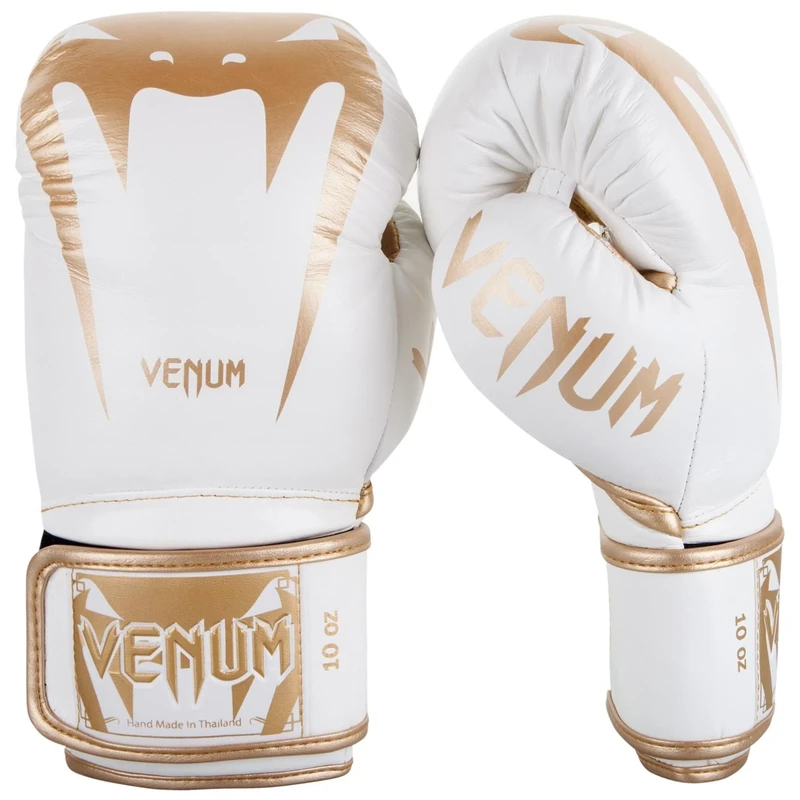 Venum, Giant 3.0 Boxing Gloves, Unisex Adult, 14 Oz, White/Gold