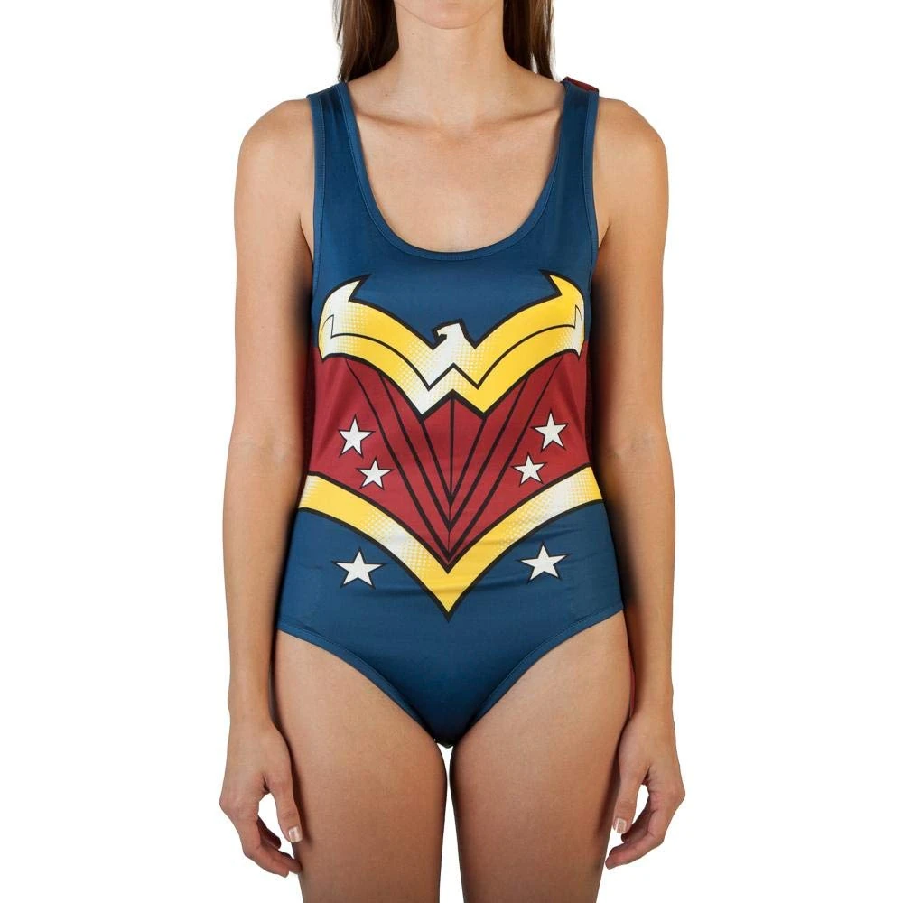 Bioworld Merchandising DC Comics Wonder Woman Fancy Dress Costume Bodysuit with Cape Small