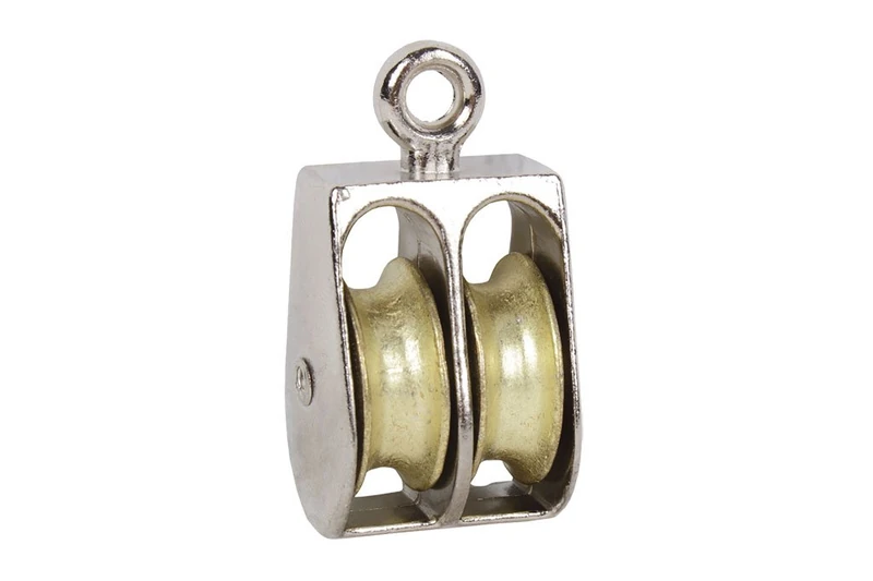 CoFan 18003032 – Pack of 25 Pulley Double Fixed (Nickel, 25 mm)