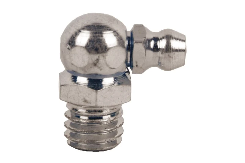 Cofan 90° Curved Greaser | Various Thread Types | Made of Zinc Plated Steel