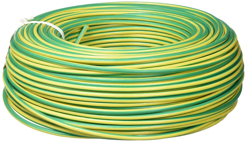 Cofan 51004010V H07V-K Cable Reel, Yellow, Green, 1 x 6 mm, 100 m