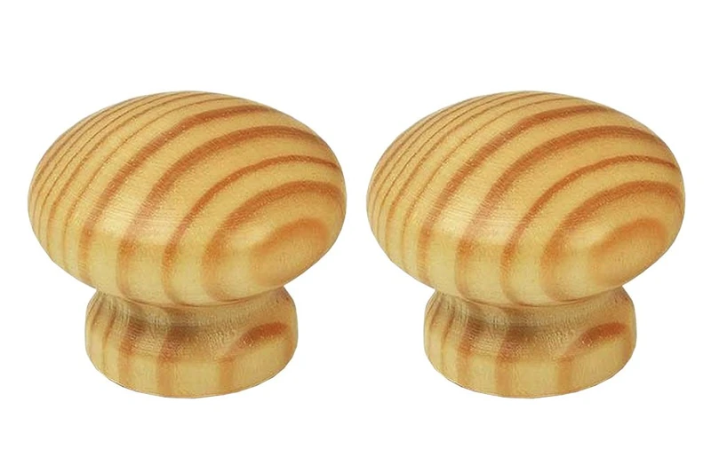 CoFan 61001263 A – Pack of 2 Wooden Knobs, 25 mm) - Image 1