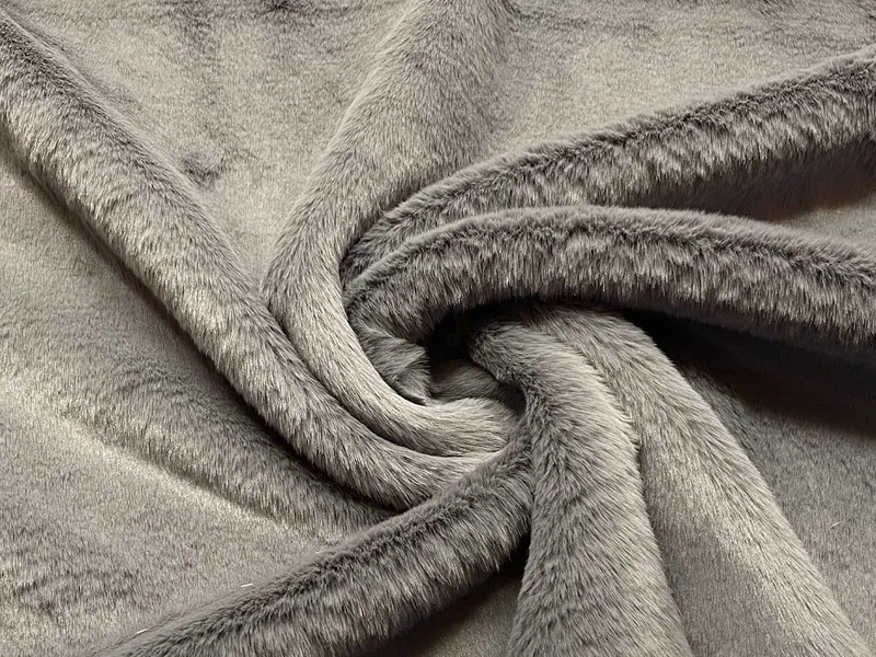 Super Luxury Faux Fur Fabric Material - Plush Super Soft Taupe