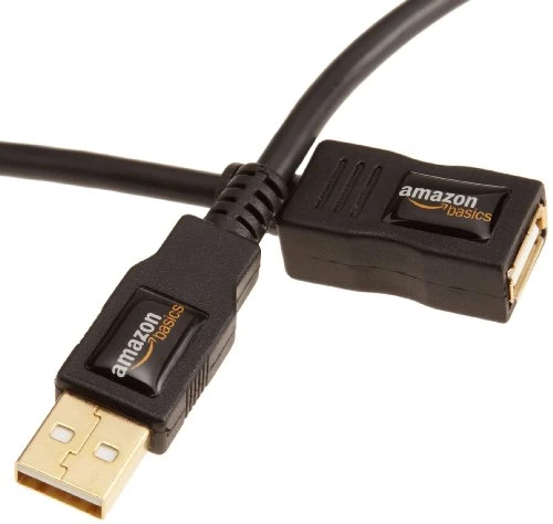 Amazon Basics USB 2.0 Extension Cable - A-Male to A-Female, 3.3 Feet(1 Meter), 10-Pack