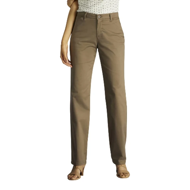 Lee Women’s Relaxed Fit All Day Straight Leg Pant - Brown - 6 US
