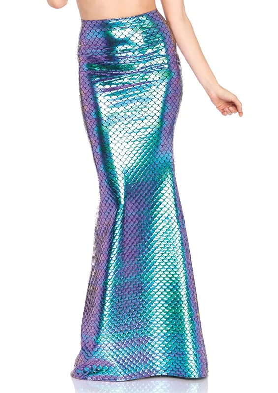 Leg Avenue Mermaid Skirt - Blue Iridescent Scale - Small - Image 1