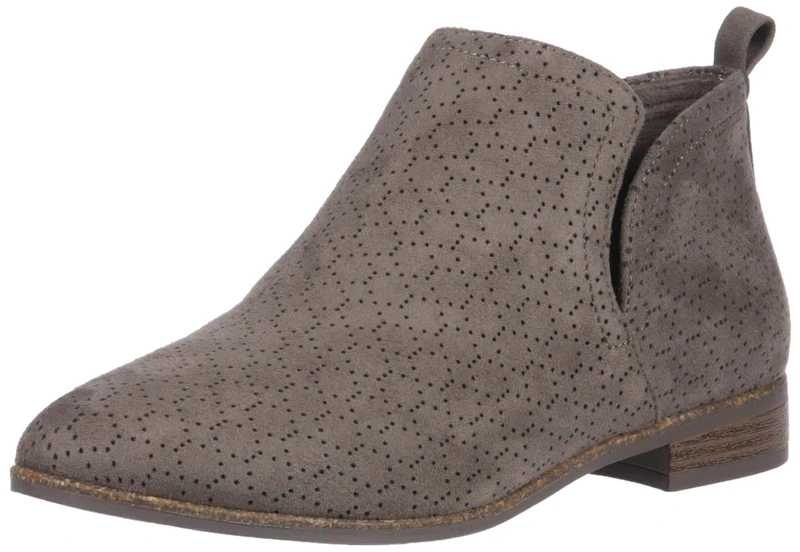 Dr. Scholl's Work Women's Rate Ankle Boot, Olive Perforated Microfiber Suede, 7.5 UK
