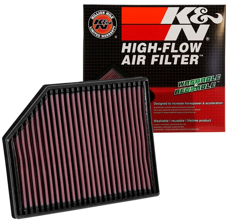 K&N Engine Air Filter: High Performance, Premium, Washable, Panel Filter: 2016-2019 (S90, S90 II, V60, V60 II, V90, V90 Cross Country, V90 II, XC60 , XC 60 II), 33-3065