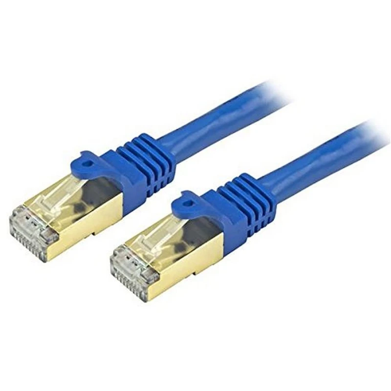 StarTech.com 30ft CAT6a Ethernet Cable - 10 Gigabit Shielded Snagless RJ45 100W PoE Patch Cord - 10GbE STP Network Cable w/Strain Relief - Blue Fluke Tested/Wiring is UL Certified/TIA (C6ASPAT30BL)