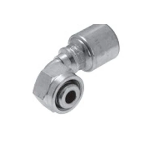 Gates Fluid Power 7100-19970-5 Hose Fitting, 10G21FFGX90 Mega crimp French Gaz 24 Deg Cone 90 Deg Swept Elbow, Female