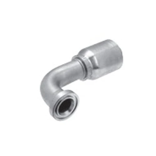 Gates Fluid Power 7347-07393-5 Hose Fitting 12GS16FLH90M 3/4 In Bore To 1 In Global Spiral Flanged 6000 Psi 90 Swept Elbow Medium Drop