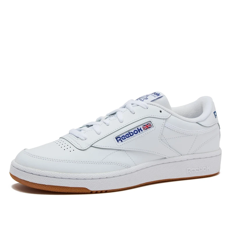 Reebok Men's Club C 85 Sneaker, White Royal Gum, 3.5 UK