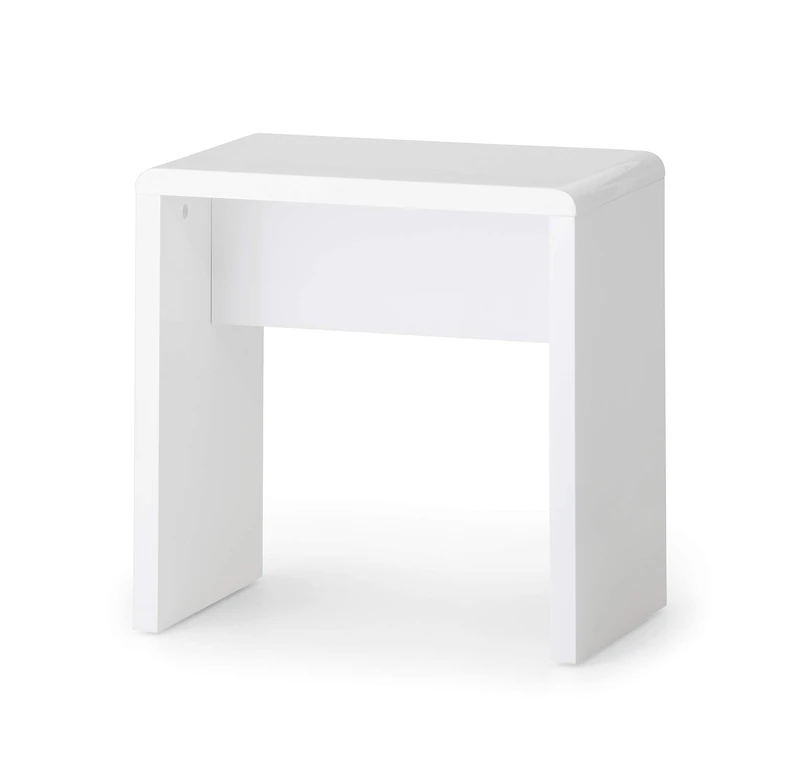 Julian Bowen Manhattan Dressing Stool - High Gloss White Stools