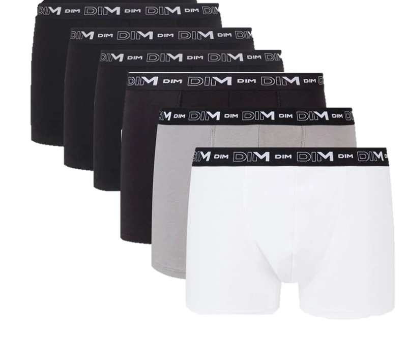 DIM Set of 6 Men's Boxers | Breathable Stretch Cotton | Optimal Fit | Label Free