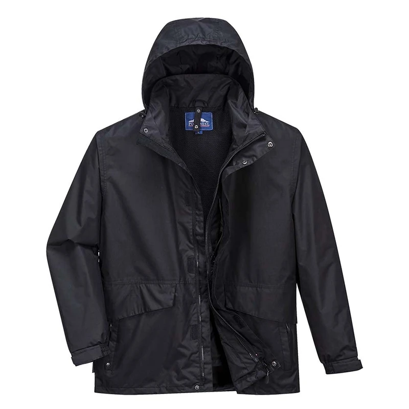 Portwest Argo Breathable 3-in-1 Jacket, Size: S, Colour: Black, S507BKRS