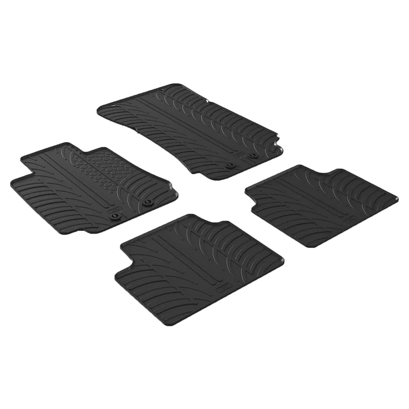 Gledring Rubber car mats set LHD compatible with Alfa Romeo Giulia Sedan 2016- (T profile 4-pieces + mounting clips)
