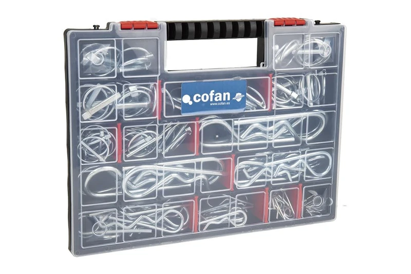 Cofan 04012136 Assorted case with 120 R pins and Rings