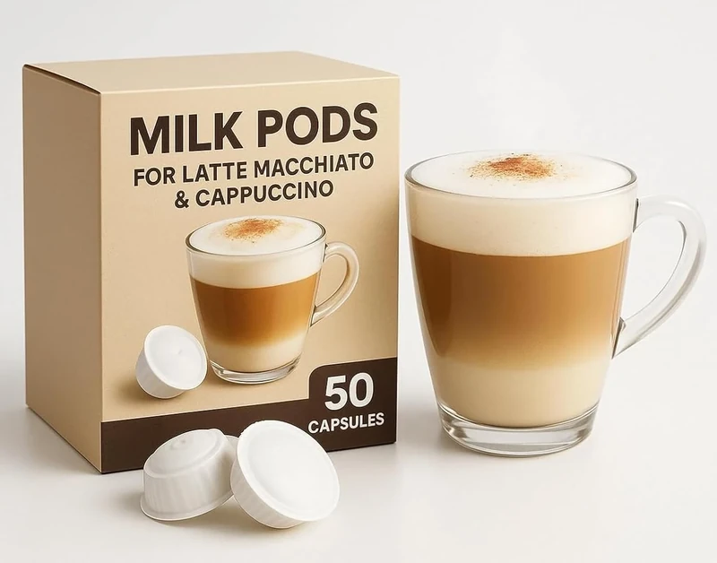 Dolce Gusto Compatible Milk Pods for Latte Macchiato & Cappuccino (Pack of 50 Capsules)