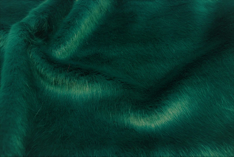 Super Luxury Faux Fur Fabric Material - Swiss DEEP Teal, 1Mtr - 150cm x 100cm