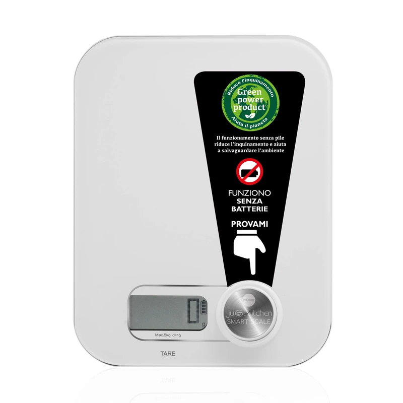 Macom Just Kitchen 868 Smart Scale Electronic Food Scales without Batteries - White