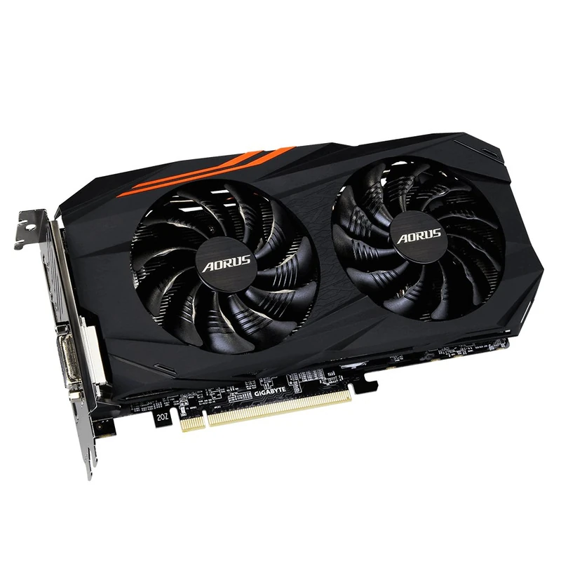 Gigabyte AMD GV-RX580AORUS-8GD 8 GB GDDR5 256-Bit Memory DVI/DP/HDMI PCI Express 3 Graphics Card - Black