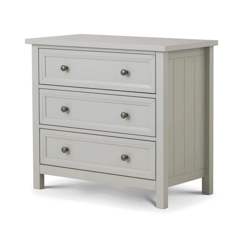 Julian Bowen Maine 3 Drawer Chest, Dove Grey