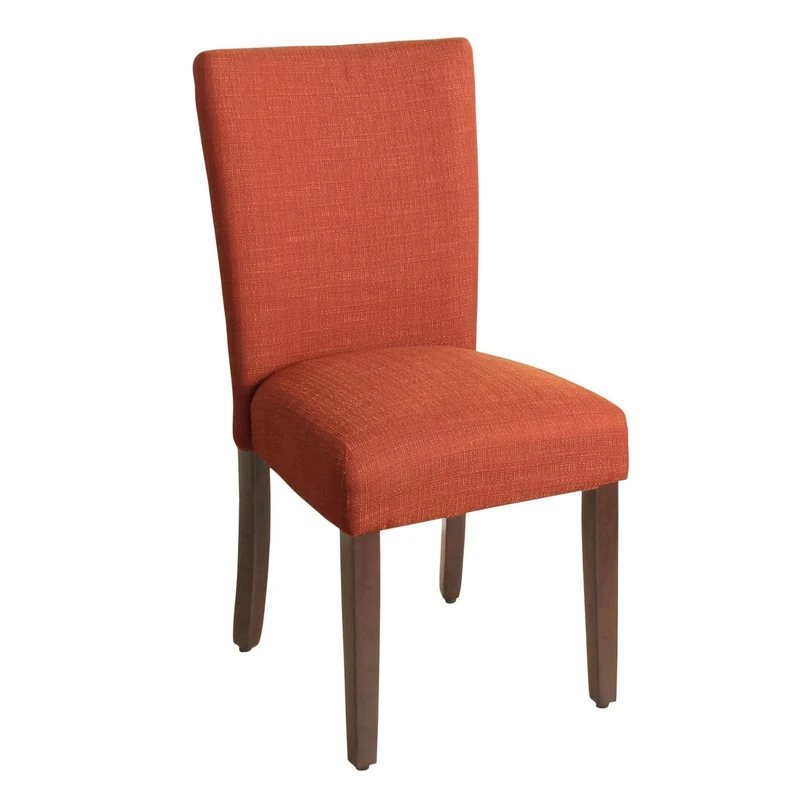 HomePop Parsons Classic Upholstered Accent Dining Chair, Single Pack, Orange - Image 1