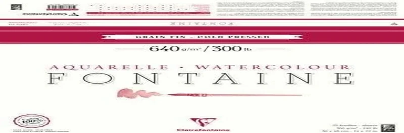 Clairefontaine - Ref 96372C - Fontaine Cold Pressed Watercolour Deckled Edge Sheets (10 Sheets) - 75 x 105cm Size, 640gsm Paper - Suitable for Watercolour Artwork