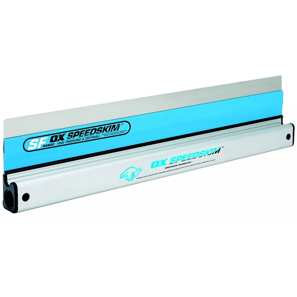 OX Speedskim Plaster Skimming Finishing Rule - SF 600mm I Stainless Steel Flex Blade & Extruded Aluminium Handle