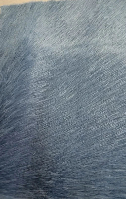 CRS VENDOR LTD. Super Luxury Faux Fur Fabric Material - SWISS BLUE GREY