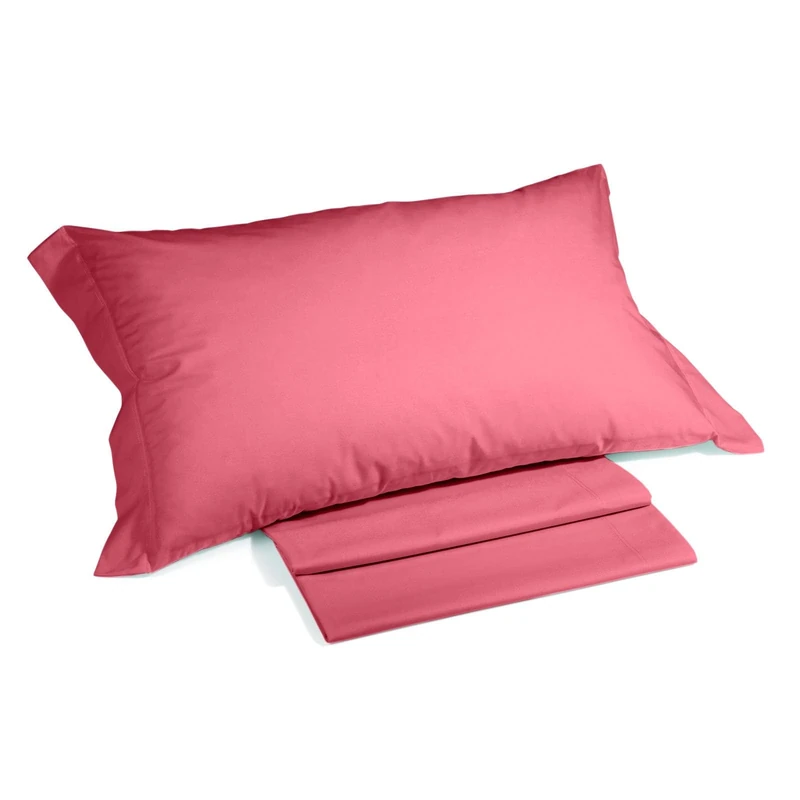 Caleffi Cotton Solid Color Bedding Set, Coral, Single