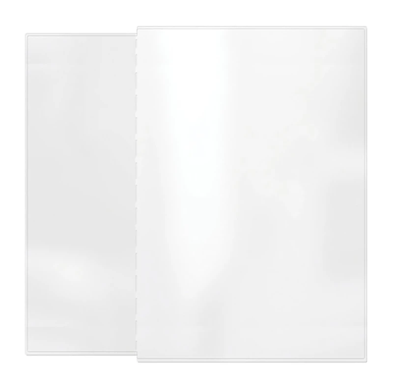 Risch Removable Heat Sealed 10-Gauge Vinyl Add-A-Page Inserts for 8.5" x 14" Pocket Size Menu Sleeves, Clear, 2 Views (Pack of 24) - Made in USA - Image 1