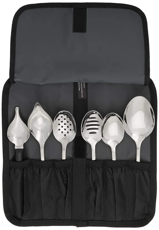 Mercer Culinary M35155 7-Piece Plating Spoons II Set, Stainless Steel, Silver, One Size