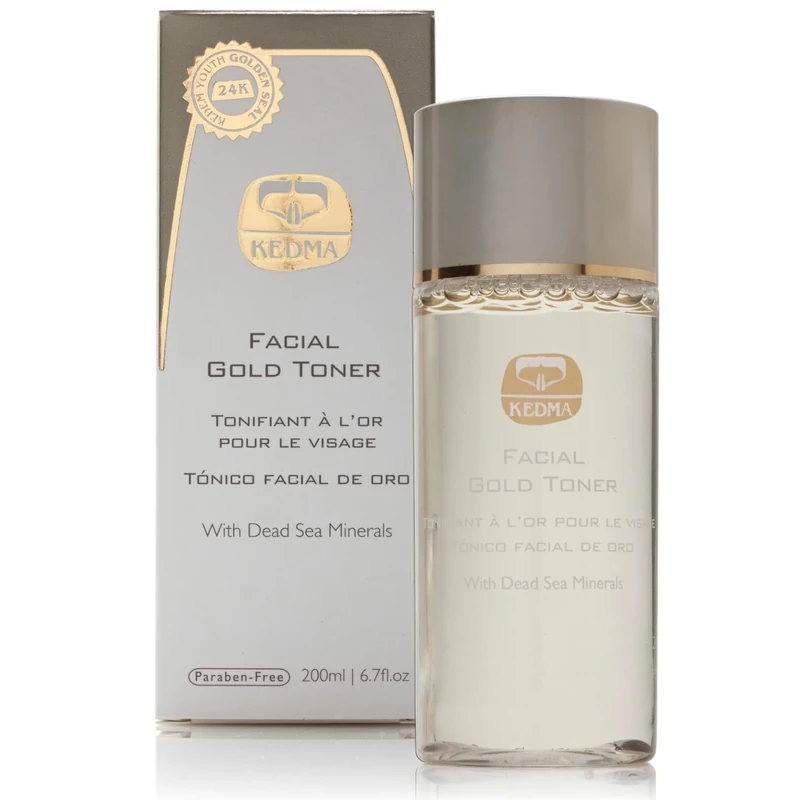 Kedma - 24K Gold Facial Toner - Refreshing and Hydrating - Restores pH and Brightens Skin - 200ml