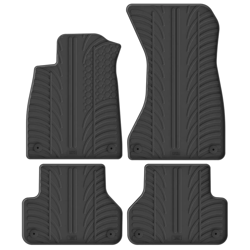 Gledring Rubber car mats set LHD compatible with Audi A5 Sportback 12/2016- (T profile 4-pieces + mounting clips)