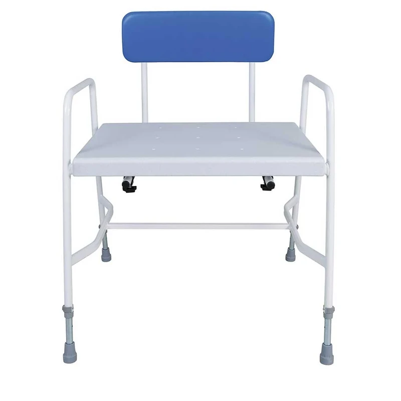 NRS Healthcare Bariatric/Heavy Duty Shower Chair Stool with Detachable Back, Extra Wide
