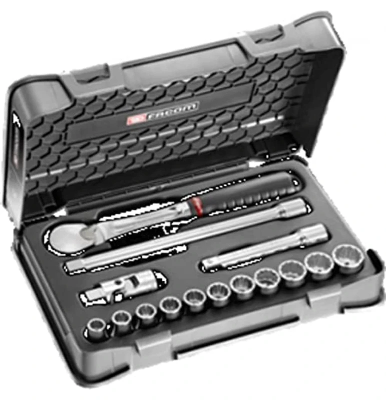 FACOM SL.161-1P12U - Socket Set 1/2 Inch 12 Sides - 15 Pieces