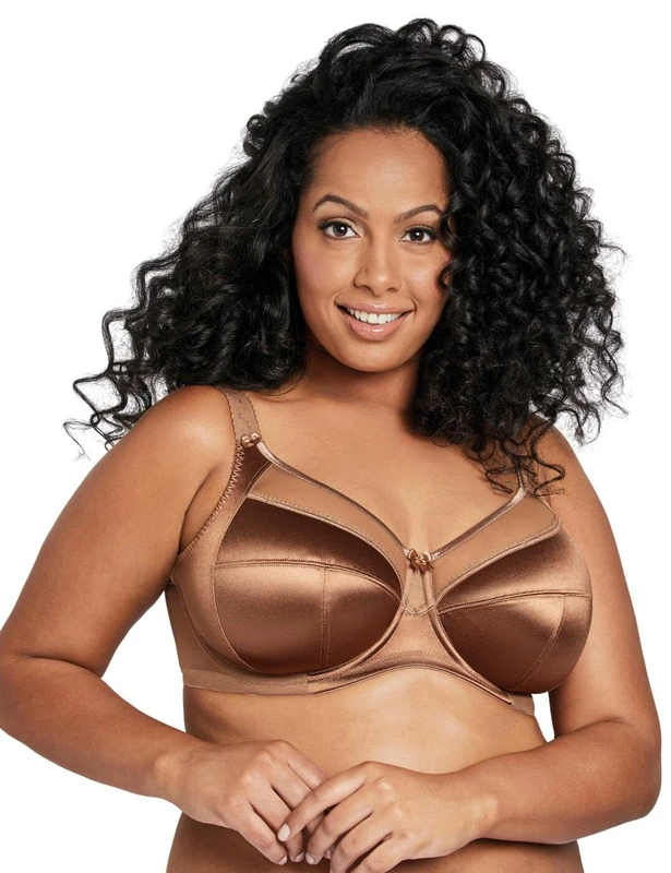 Goddess Women's Keira Underwire Banded Bra Full Coverage, Cinnamon, 46E