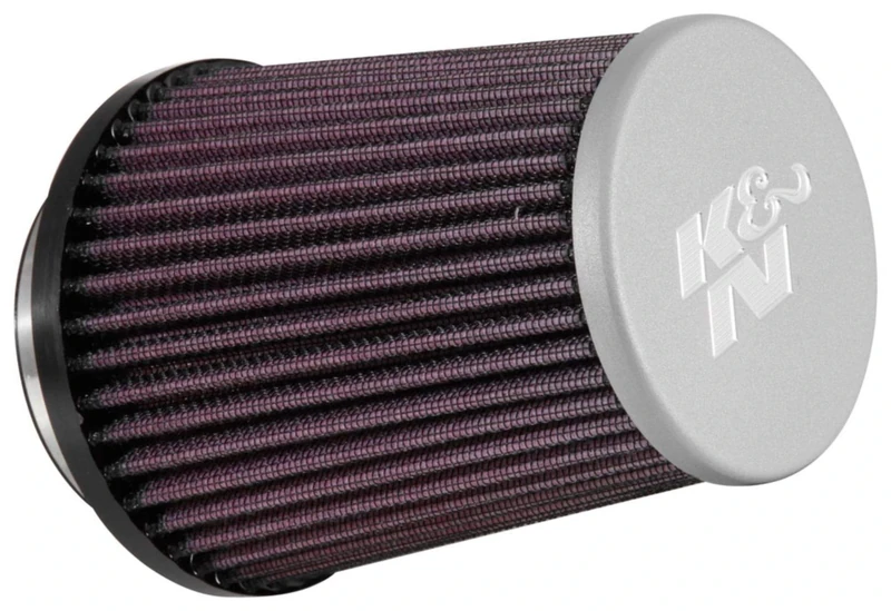 K&N Universal Air Filter Conical 76mm Connection + Silver top (RE-5287), Red