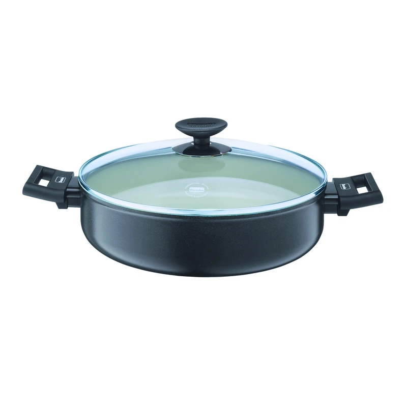 Berndes Alu Specials Smart 013267 Casserole Dish 28 cm with Glass Lid Aluminium White Ceramic 4.2 litres