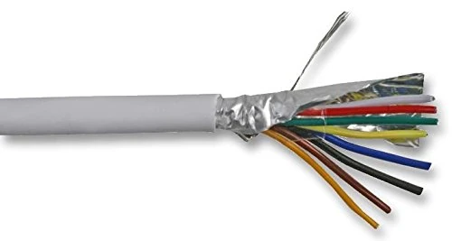 PRO POWER 8-Core Screened Alarm & Signal Cable – 100m Reel, White, CCA Conductors | 0.22mm² Core, Aluminium Shielding – PP01181