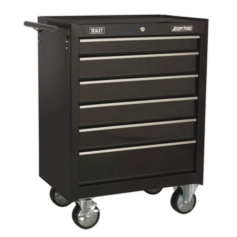 Sealey Ap226B Rollcab 6 Drawer With Ball Bearing Runners - Black
