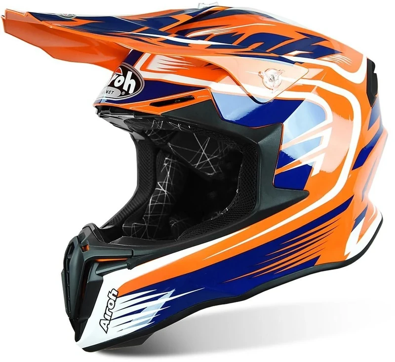 Airoh Orange Twist Mix MX Helmet