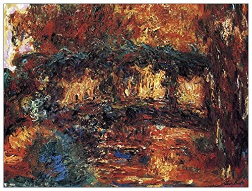 ArtPlaza Monet Claude-The Japanese Bridge II Decorative Panel, Wood, Multi-Colour, 80 x 1.8 x 60 cm