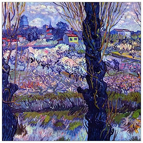 ArtPlaza Van Gogh Vincent-View of Arles Decorative Panel, Wood, Multi-Colour, 50 x 1.8 x 50 cm