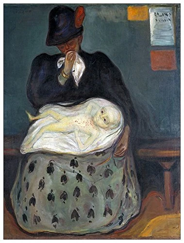 ArtPlaza Munch Edvard-Inheritance Decorative Panel, Wood, Multi-Colour, 60 x 1.8 x 80 cm