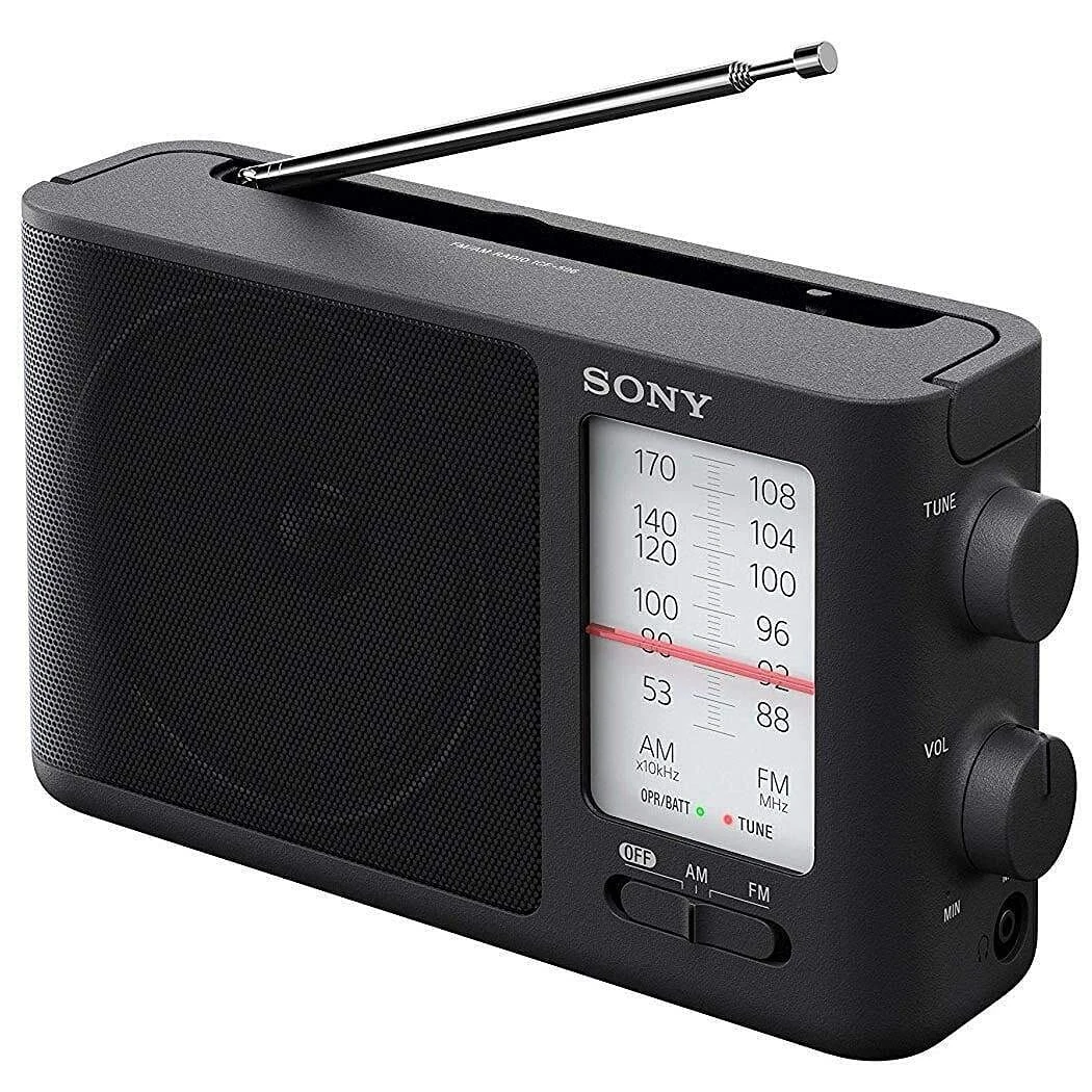 Sony ICF506 Analog Tuning Portable FM/AM Radio with Battery/AC Power
