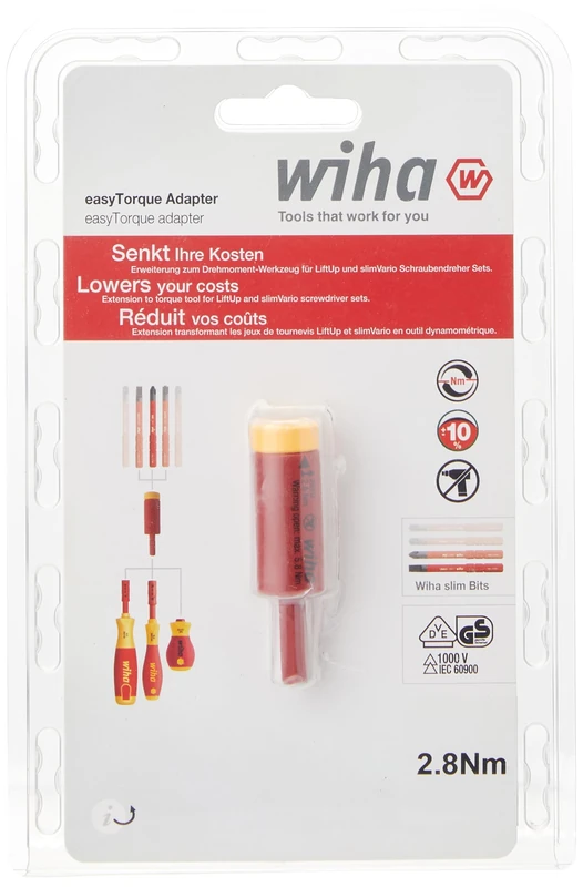 Wiha easyTorque Adapter Electric 2,8 Nm - Red Yellow 29701280
